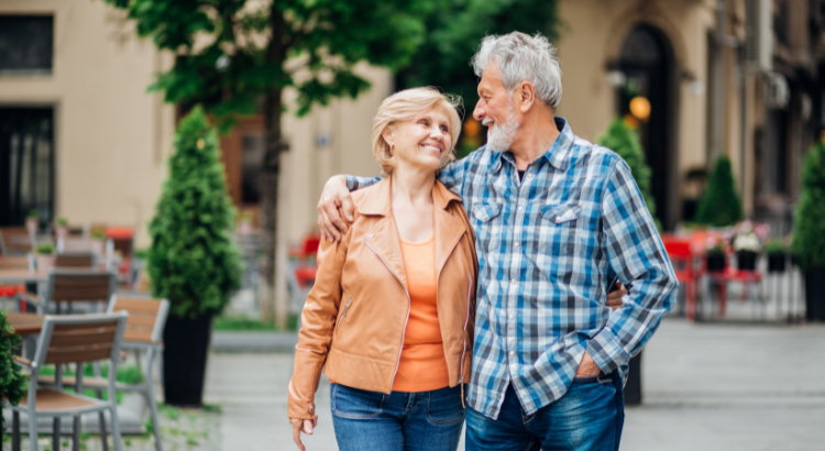 happy older couple enjoying life
